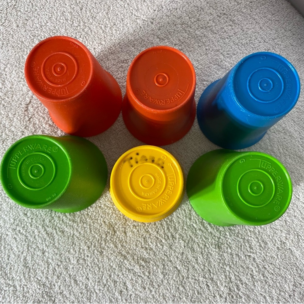 Vintage Tupperware 70s 80s Classic Bell Tumblers x6 Nostalgia - Picture 4 of 11